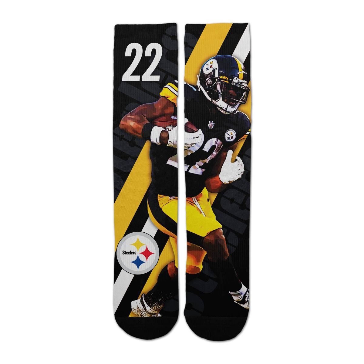 Pittsburgh Steelers #22 Najee Harris Player Stripe Crew Sock