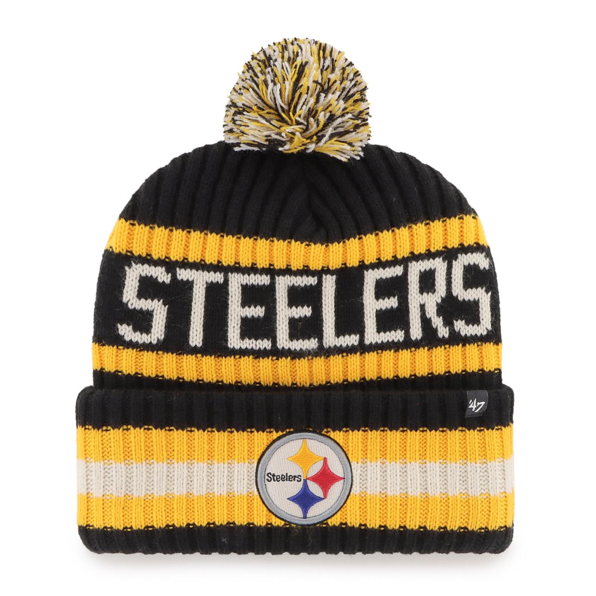 Pittsburgh Steelers '47 Bering Pom Knit Hat